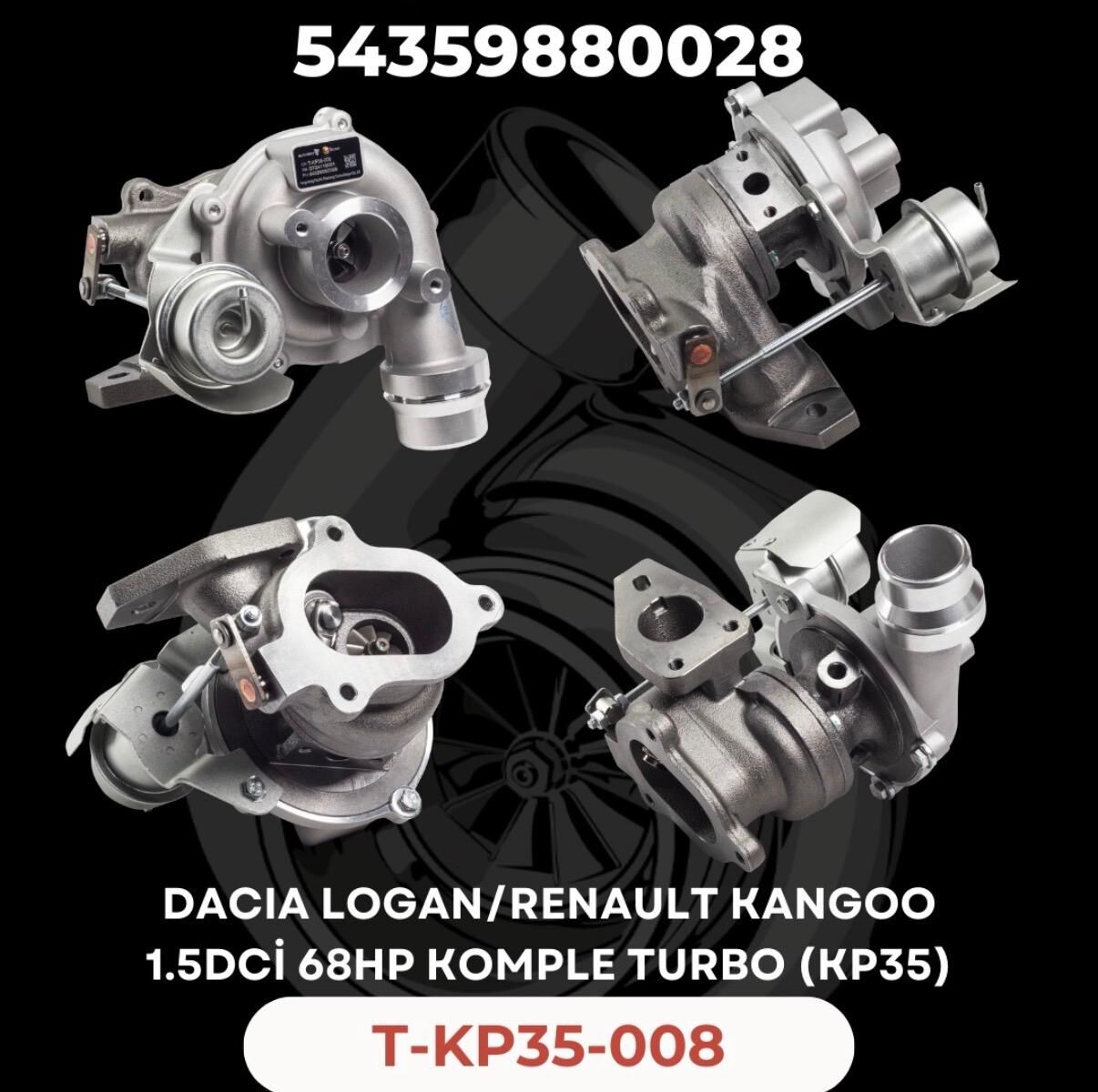 KOMPLE TURBO RENAULT SYMBOL DUSTER FLUENCE 1.5 DCİ 85 HP KP35
