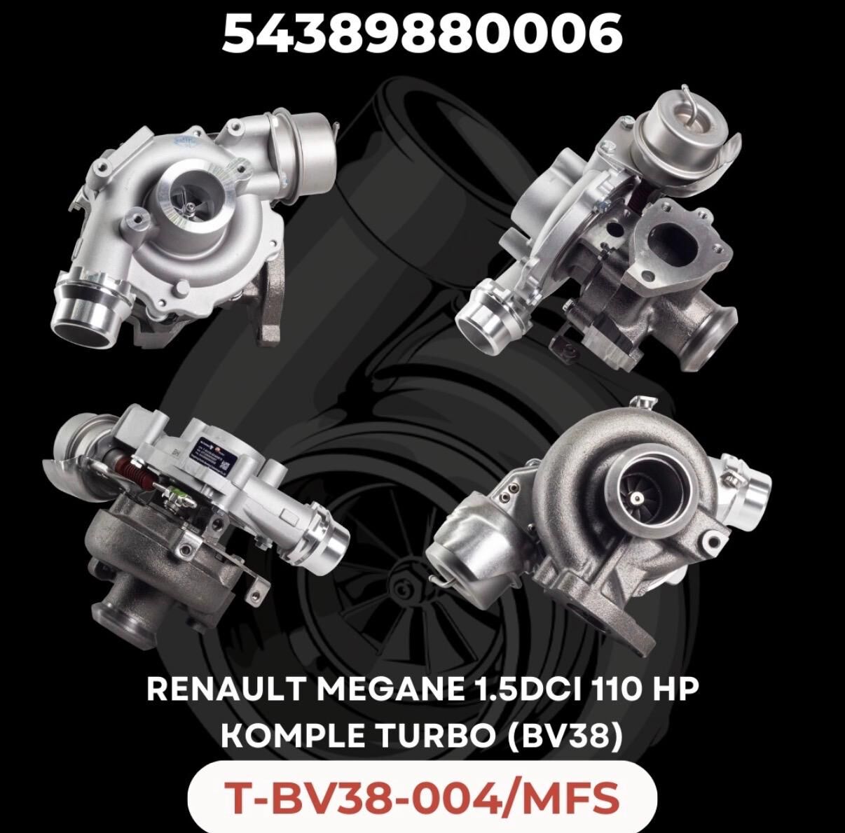 KOMPLE TURBO RENAULT DUSTER A180 CDI BV38