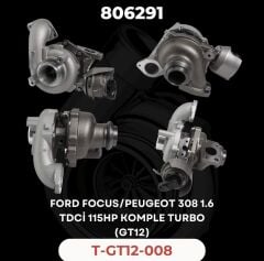 KOMPLE TURBO FORD FOCUS 1.6 TDCI 115 HP GT12