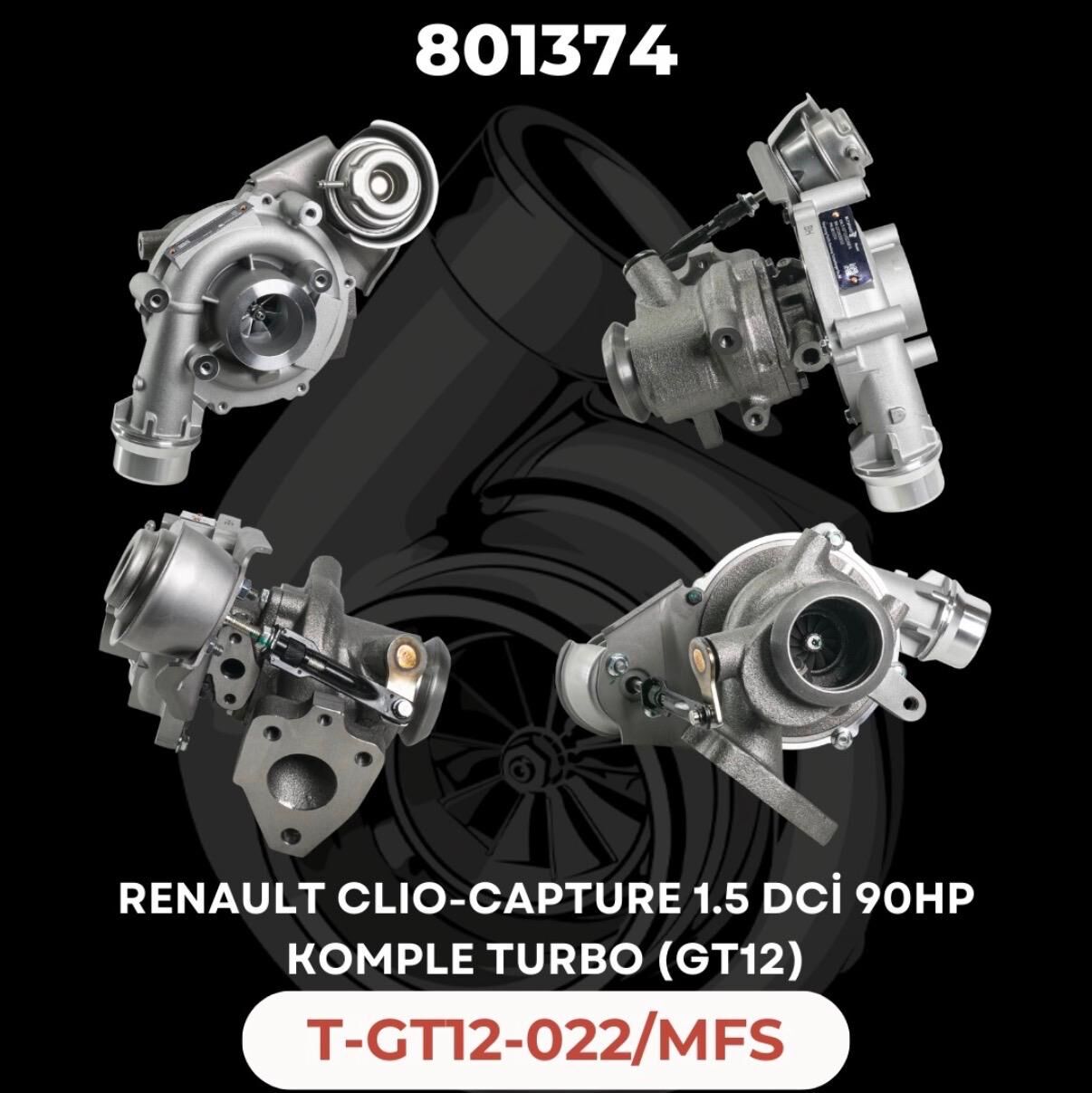 KOMPLE TURBO RENAULT CLİO 1.5 DCİ MERCEDES CİTAN EURO 5.5 GT12