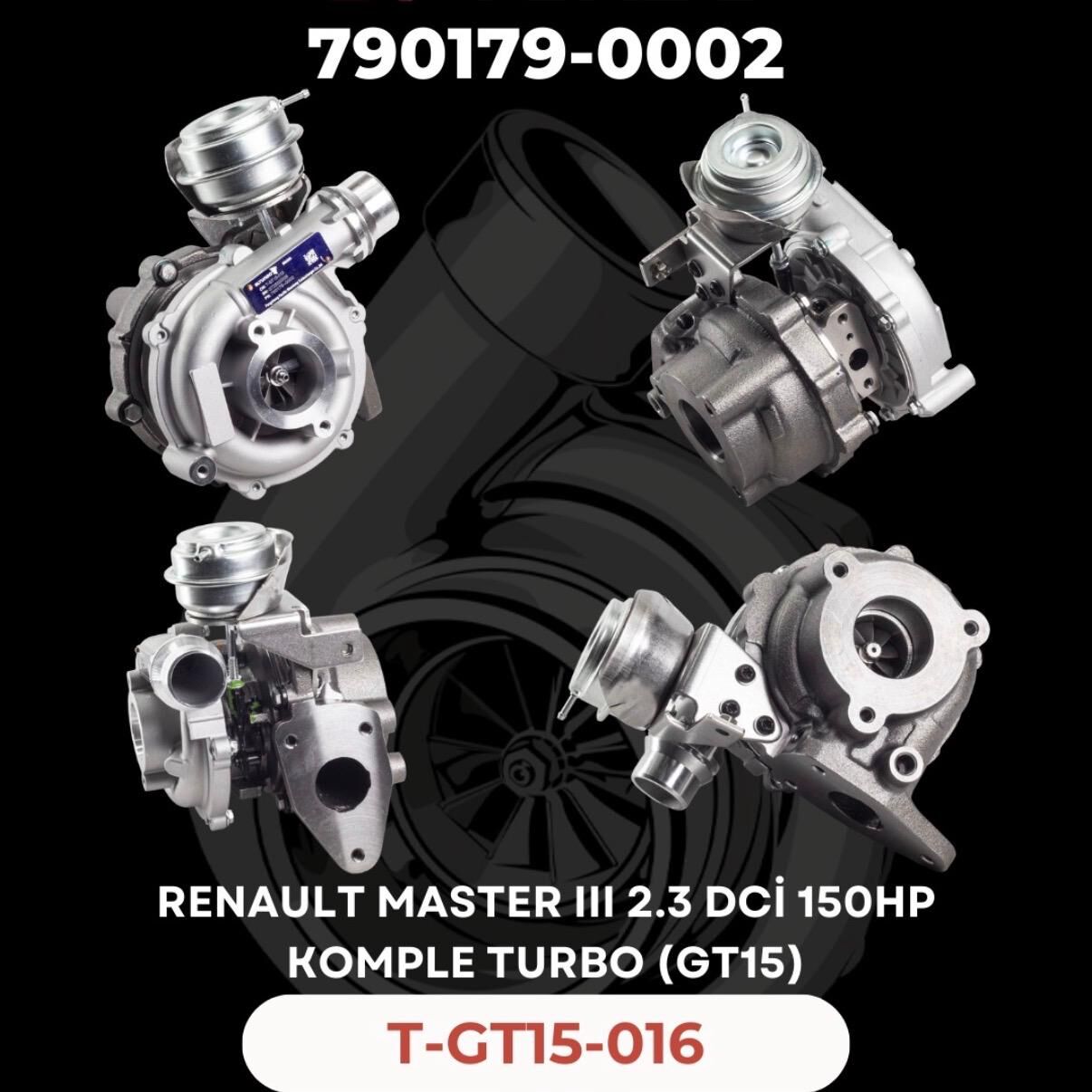 KOMPLE TURBO RENAULT MASTER 2.3 DCİ 150 HP