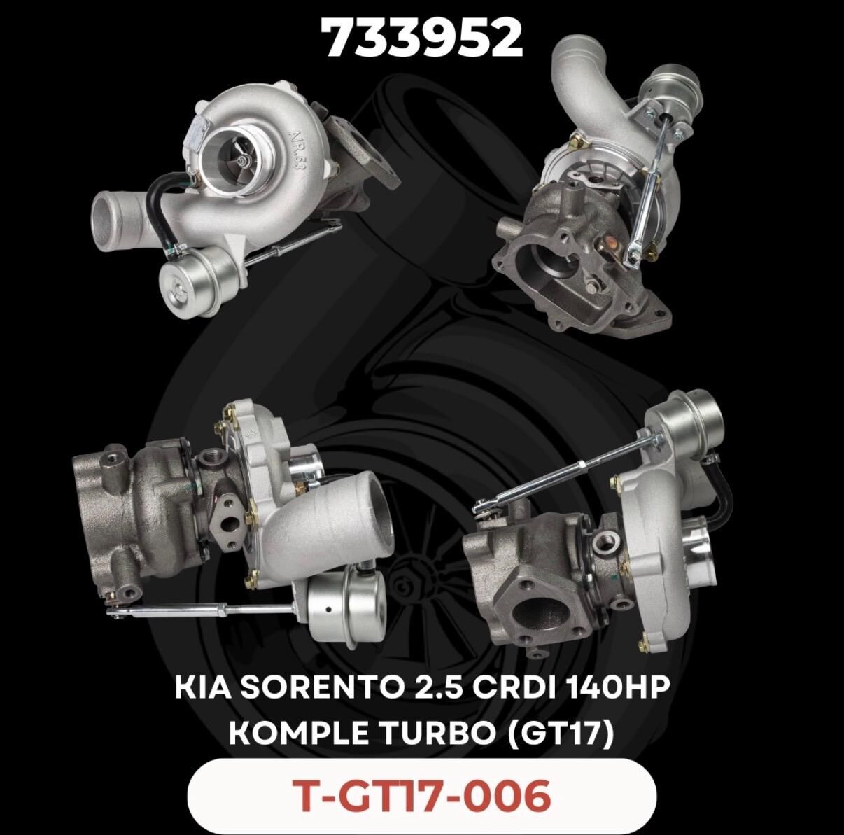 KOMPLE TURBO HYUNDAİ SORENTO 140 HP GT17