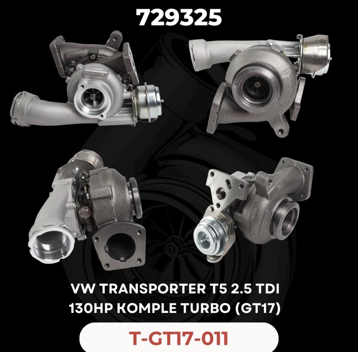 KOMPLE TURBO VW T5 2.5 TDI 130 HP AXD GT17