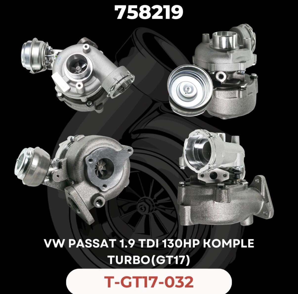 KOMPLE TURBO VW PASSAT 2.0 TDI 140 HP BRE 758219