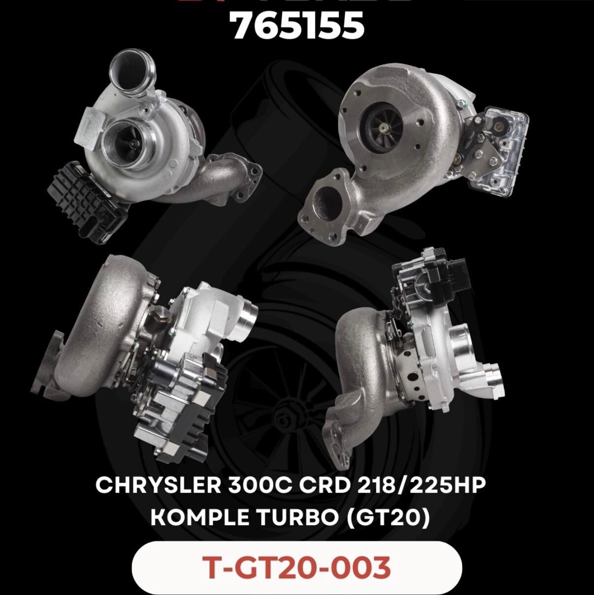KOMPLE TURBO MERCEDES 642 CHRYSLER 300C GT20 765155