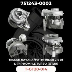 KOMPLE TURBO NISSAN NAVARA 2.5 DI GT20